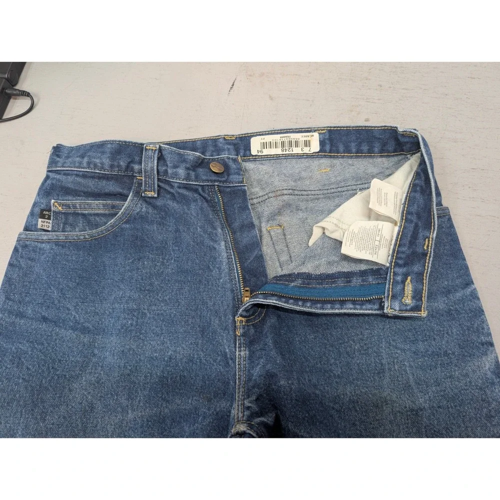 Carhartt Men's FR Flame Resistant Jeans 32x36 Blue Cotton Straight Fit NFPA 2112